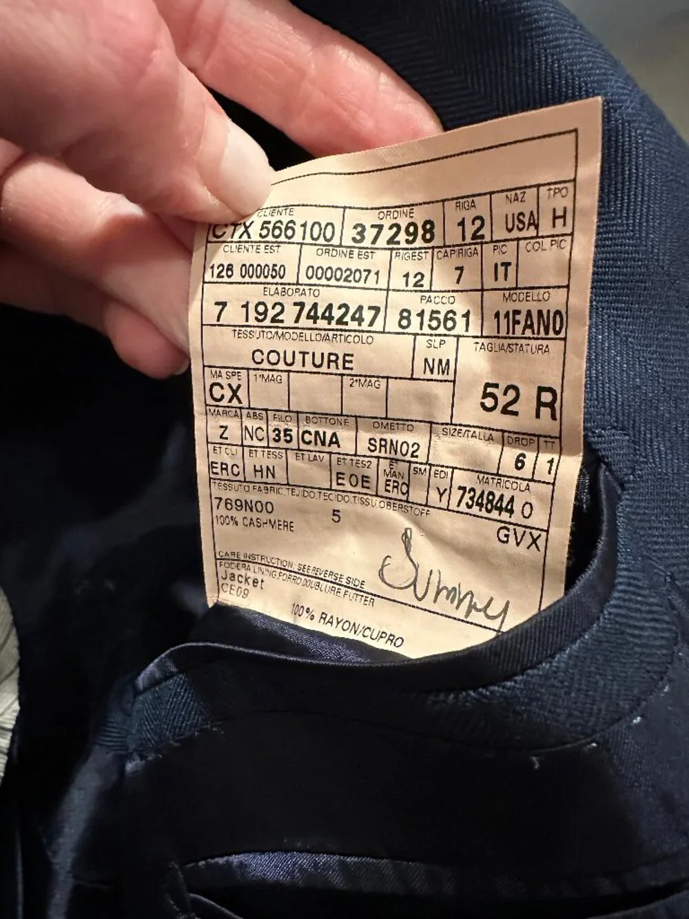 Ermenegildo Zegna Couture 100% Cashmere Blazer 42R